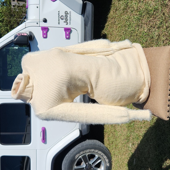 Thick Winter Knitted Bodycon Ribbed Sweater Dress - Picture 8 of 17